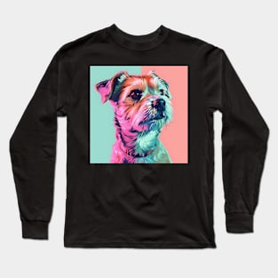 Border Collie in 80's Long Sleeve T-Shirt